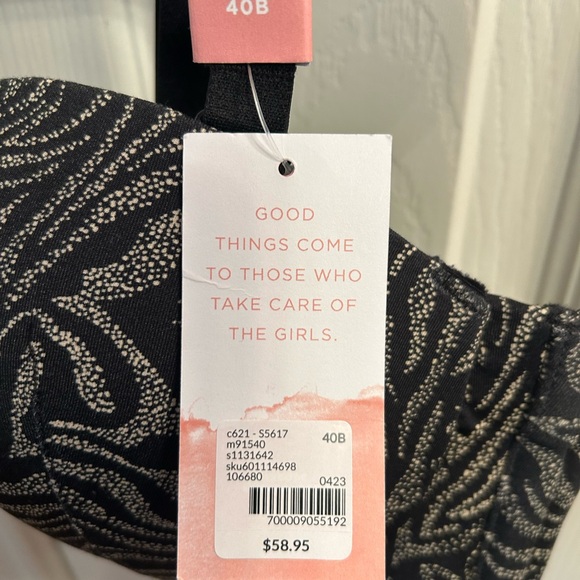 Black and Beige Zebra Print Convertible Bra - Picture 4 of 4